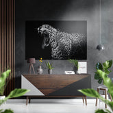 Leopard Brushed Aluminium Dibond Wall Art.